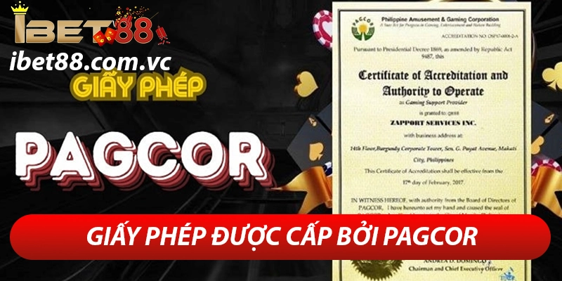 ibet88 – Thương Hiệu Cá Cược Online Uy Tín Tại Việt Nam 24 Giấy phép của ibet88 được cấp bởi PAGCOR